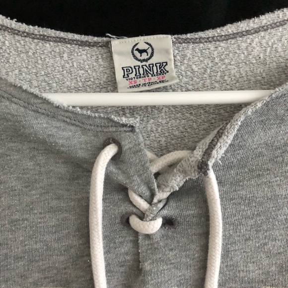 Victoria Secret PINK Pullover with Tie and Logo - Picture 2 of 2